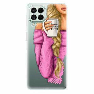 Odolné silikonové pouzdro iSaprio - My Coffe and Blond Girl - Samsung Galaxy M53 5G obraz
