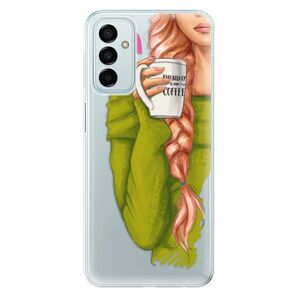 Odolné silikonové pouzdro iSaprio - My Coffe and Redhead Girl - Samsung Galaxy M23 5G obraz