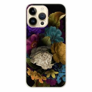 Odolné silikonové pouzdro iSaprio - Dark Flowers - iPhone 14 Pro Max obraz