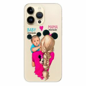 Odolné silikonové pouzdro iSaprio - Mama Mouse Blonde and Boy - iPhone 14 Pro Max obraz