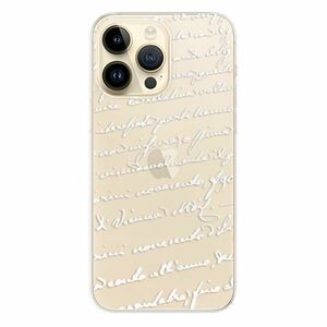 Odolné silikonové pouzdro iSaprio - Handwriting 01 - white - iPhone 14 Pro Max obraz