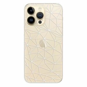 Odolné silikonové pouzdro iSaprio - Abstract Triangles 03 - white - iPhone 14 Pro Max obraz