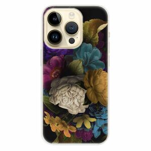 Odolné silikonové pouzdro iSaprio - Dark Flowers - iPhone 14 Pro obraz