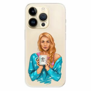 Odolné silikonové pouzdro iSaprio - Coffe Now - Redhead - iPhone 14 Pro obraz