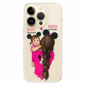 Odolné silikonové pouzdro iSaprio - Mama Mouse Brunette and Girl - iPhone 14 Pro obraz