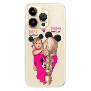 Odolné silikonové pouzdro iSaprio - Mama Mouse Blond and Girl - iPhone 14 Pro obraz