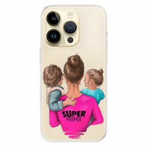 Odolné silikonové pouzdro iSaprio - Super Mama - Boy and Girl - iPhone 14 Pro obraz