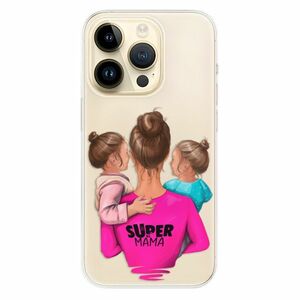 Odolné silikonové pouzdro iSaprio - Super Mama - Two Girls - iPhone 14 Pro obraz