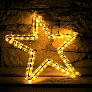 DecoLED LED světelný motiv hvězda, pr. 40cm, teple bílá obraz