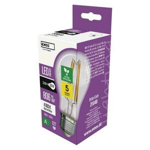 EMOS LED žárovka Filament A60 / E27 / 3, 8 W (60 W) / 806 lm / neutrální bílá ZF5148 obraz