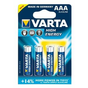 Varta baterie alkalická 1, 5V AAA High Energy 4903 LR03/4BL obraz