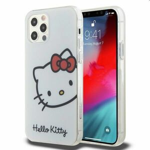 Zadní kryt Hello Kitty IML Head Logo pro Apple iPhone 12/12 Pro, bílé obraz