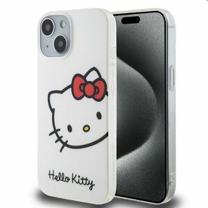 Zadní kryt Hello Kitty IML Head Logo pro Apple iPhone 15, bílé obraz