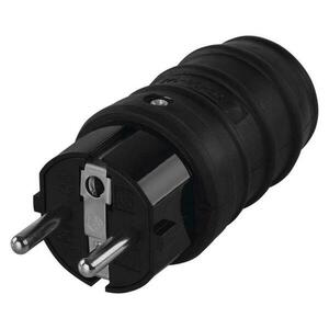EMOS Vidlice gumová přímá pro prodlužovací kabel, černá P0050 obraz