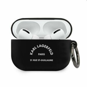 Karl Lagerfeld Rue St Guillaume silikonový obal pro Apple AirPods Pro, černé obraz