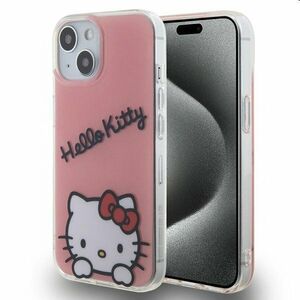 Zadní kryt Hello Kitty IML Daydreaming Logo pro Apple iPhone 15, růžové obraz