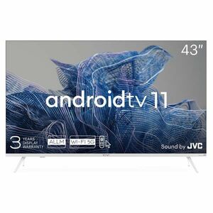 Kivi TV 43U750NW, 43" (109 cm), UHD, Android TV 11, bílý obraz