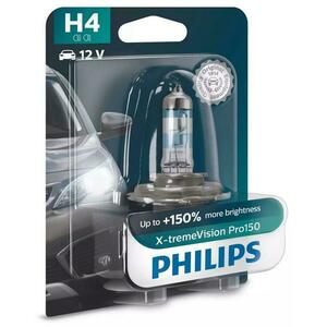 Philips H4 12V 60/55W P43t-38 X-tremeVision Pro150 1ks blistr 12342XVPB1 obraz