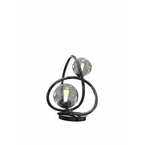 WOFI Stolní lampa Nancy 2x 3, 5W G9 780lm 3000K černý chrom + kouřová 8014-205 obraz