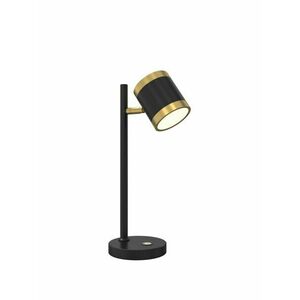 WOFI Stolní lampa Toulouse 1x 10W LED 1050lm 3000K černá + zlatá 8003-104S obraz