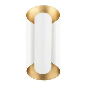 HUDSON VALLEY nástěnné svítidlo BANKS ocel zlatá/bílá E27 2x40W 8500-GL/WH-CE obraz