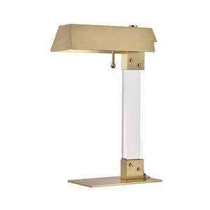 HUDSON VALLEY stolní lampa HUNTS POINT ocel staromosaz E27 1x8W L1256-AGB-CE obraz