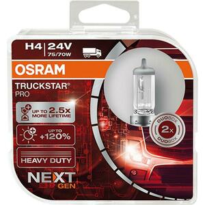 OSRAM H4 24V 75/70W P43t TRUCKSTAR PRO NEXT GEN +120% více světla 2ks 64196TSP-HCB obraz