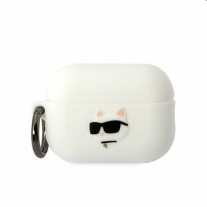 Karl Lagerfeld 3D Logo NFT Choupette Head silikonový obal pro Apple AirPods Pro 2, bílý obraz