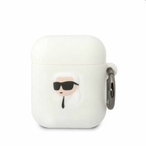 Karl Lagerfeld 3D Logo NFT Karl Head silikonový obal pro Apple AirPods 1/2, bílé obraz