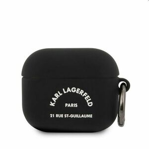 Karl Lagerfeld Rue St Guillaume silikonový obal pro Apple AirPods 3, čieré obraz