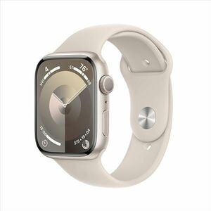 Apple Watch Series 9 GPS 45mm Starlight Aluminium Case with Starlight Sport Band - M/L obraz