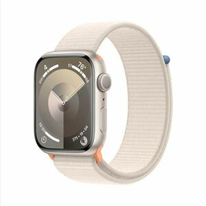 Apple Watch Series 9 GPS 45mm Starlight Aluminium Case with Starlight Sport Loop obraz