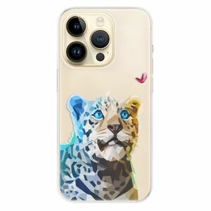 Odolné silikonové pouzdro iSaprio - Leopard With Butterfly - iPhone 14 Pro obraz