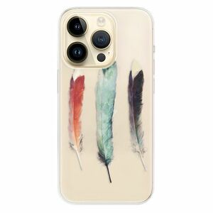 Odolné silikonové pouzdro iSaprio - Three Feathers - iPhone 14 Pro obraz