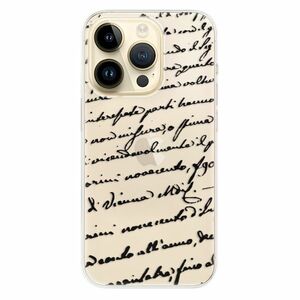 Odolné silikonové pouzdro iSaprio - Handwriting 01 - black - iPhone 14 Pro obraz
