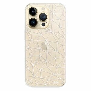 Odolné silikonové pouzdro iSaprio - Abstract Triangles 03 - white - iPhone 14 Pro obraz