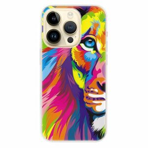 Odolné silikonové pouzdro iSaprio - Rainbow Lion - iPhone 14 Pro obraz