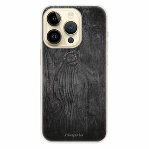 Odolné silikonové pouzdro iSaprio - Black Wood 13 - iPhone 14 Pro obraz