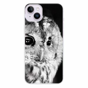 Odolné silikonové pouzdro iSaprio - BW Owl - iPhone 14 Plus obraz
