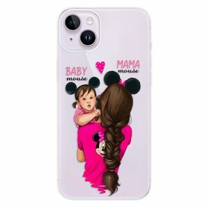 Odolné silikonové pouzdro iSaprio - Mama Mouse Brunette and Girl - iPhone 14 Plus obraz