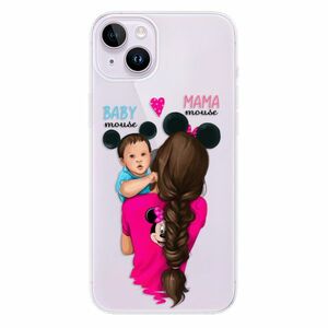 Odolné silikonové pouzdro iSaprio - Mama Mouse Brunette and Boy - iPhone 14 Plus obraz