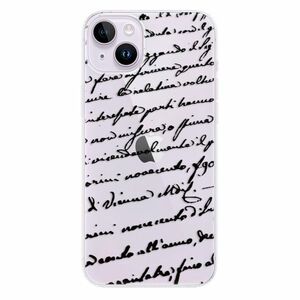 Odolné silikonové pouzdro iSaprio - Handwriting 01 - black - iPhone 14 Plus obraz