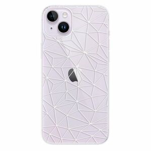 Odolné silikonové pouzdro iSaprio - Abstract Triangles 03 - white - iPhone 14 Plus obraz
