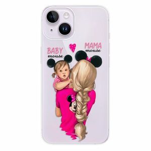 Odolné silikonové pouzdro iSaprio - Mama Mouse Blond and Girl - iPhone 14 obraz