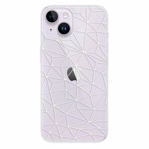 Odolné silikonové pouzdro iSaprio - Abstract Triangles 03 - white - iPhone 14 obraz