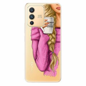 Odolné silikonové pouzdro iSaprio - My Coffe and Blond Girl - Vivo V23 5G obraz
