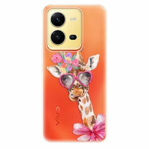 Odolné silikonové pouzdro iSaprio - Lady Giraffe - Vivo X80 Lite 5G obraz
