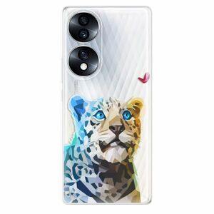 Odolné silikonové pouzdro iSaprio - Leopard With Butterfly - Honor 70 obraz