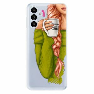 Odolné silikonové pouzdro iSaprio - My Coffe and Redhead Girl - Samsung Galaxy A13 5G obraz
