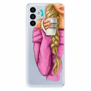 Odolné silikonové pouzdro iSaprio - My Coffe and Blond Girl - Samsung Galaxy A13 5G obraz